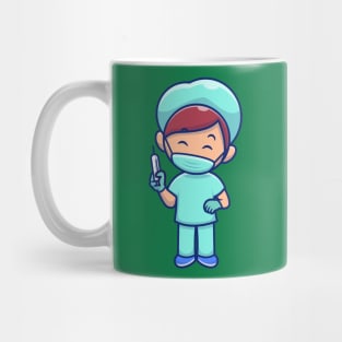 Cute nurse with injection cartoon Mug